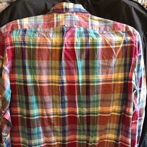 J. Crew Men’s Ling Sleeve plaid shirt Size Medium.